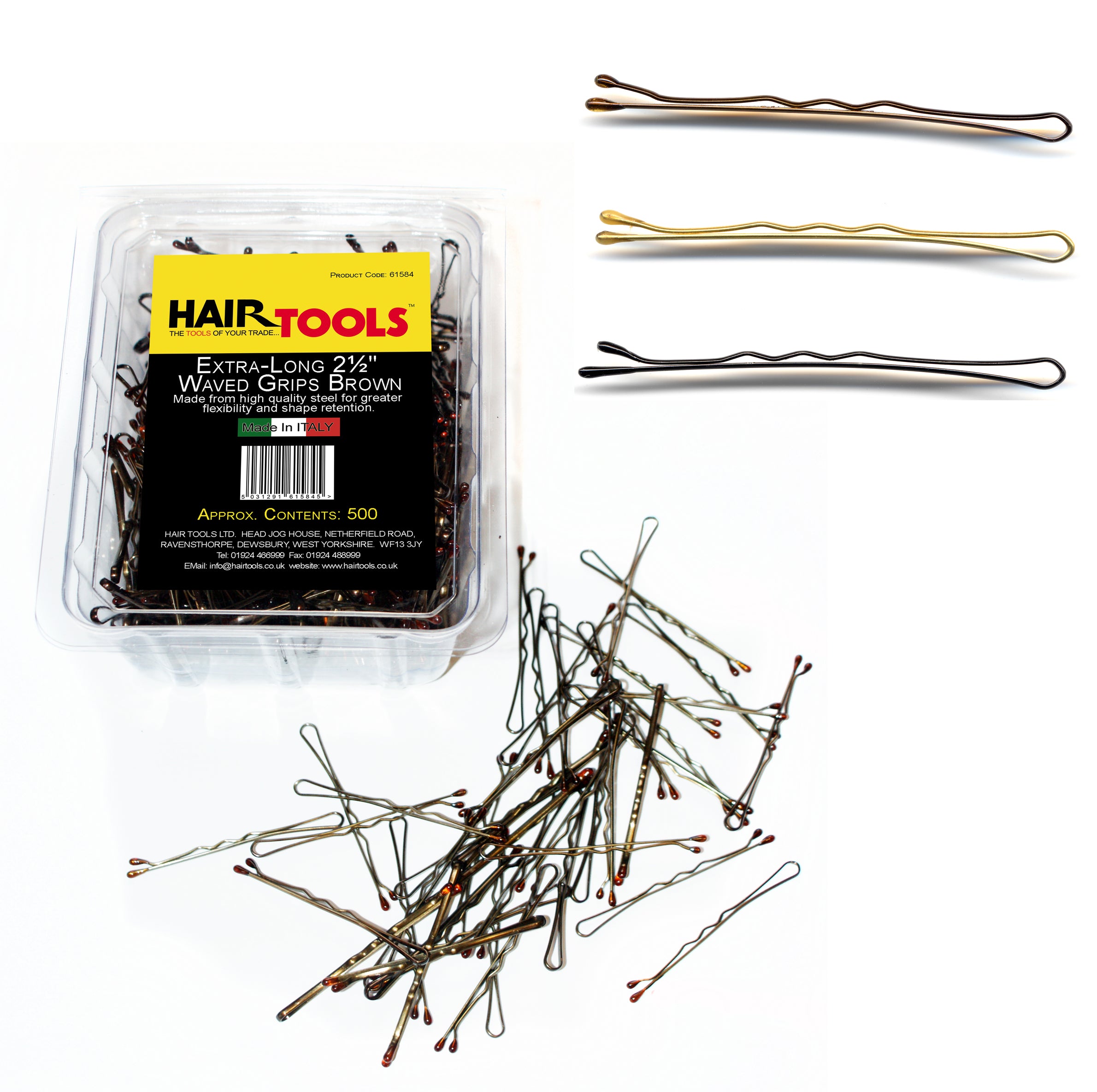 Ex-Long 2.5" Waved Grips - Brown (Box 500)