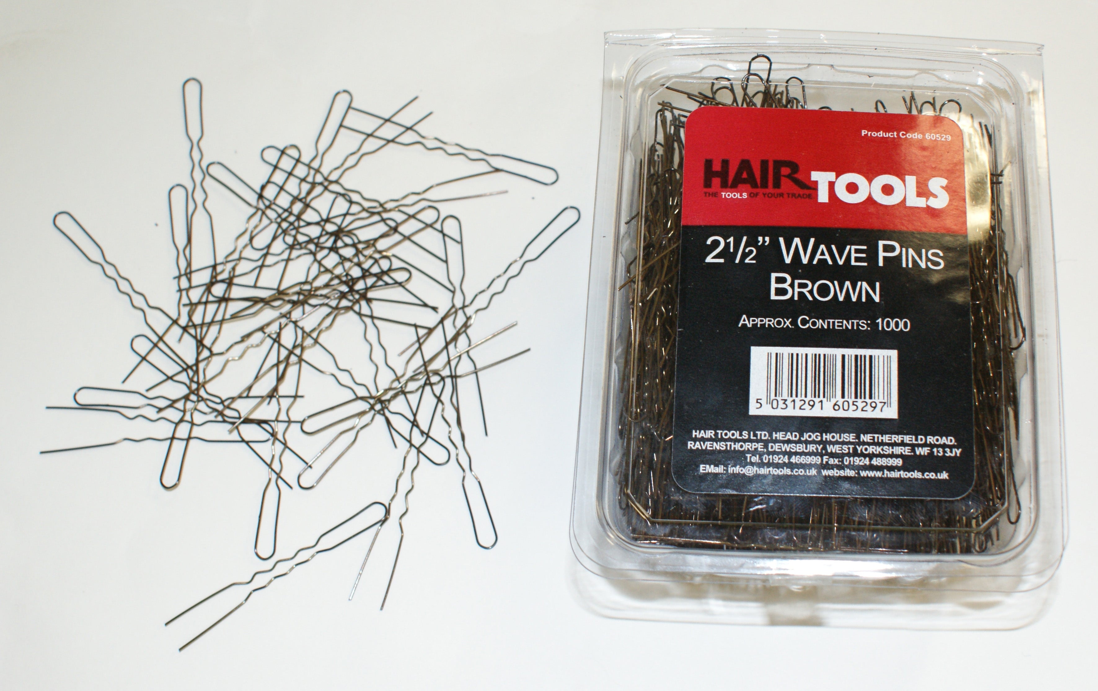 2 1/2 Wave Pins Brown (Box Of 1000)