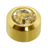 Caflon Regular Studs 24ct Gold Large April Bezel Set