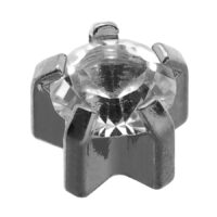 Caflon White Stainless steel Polished Clawset Crystal
