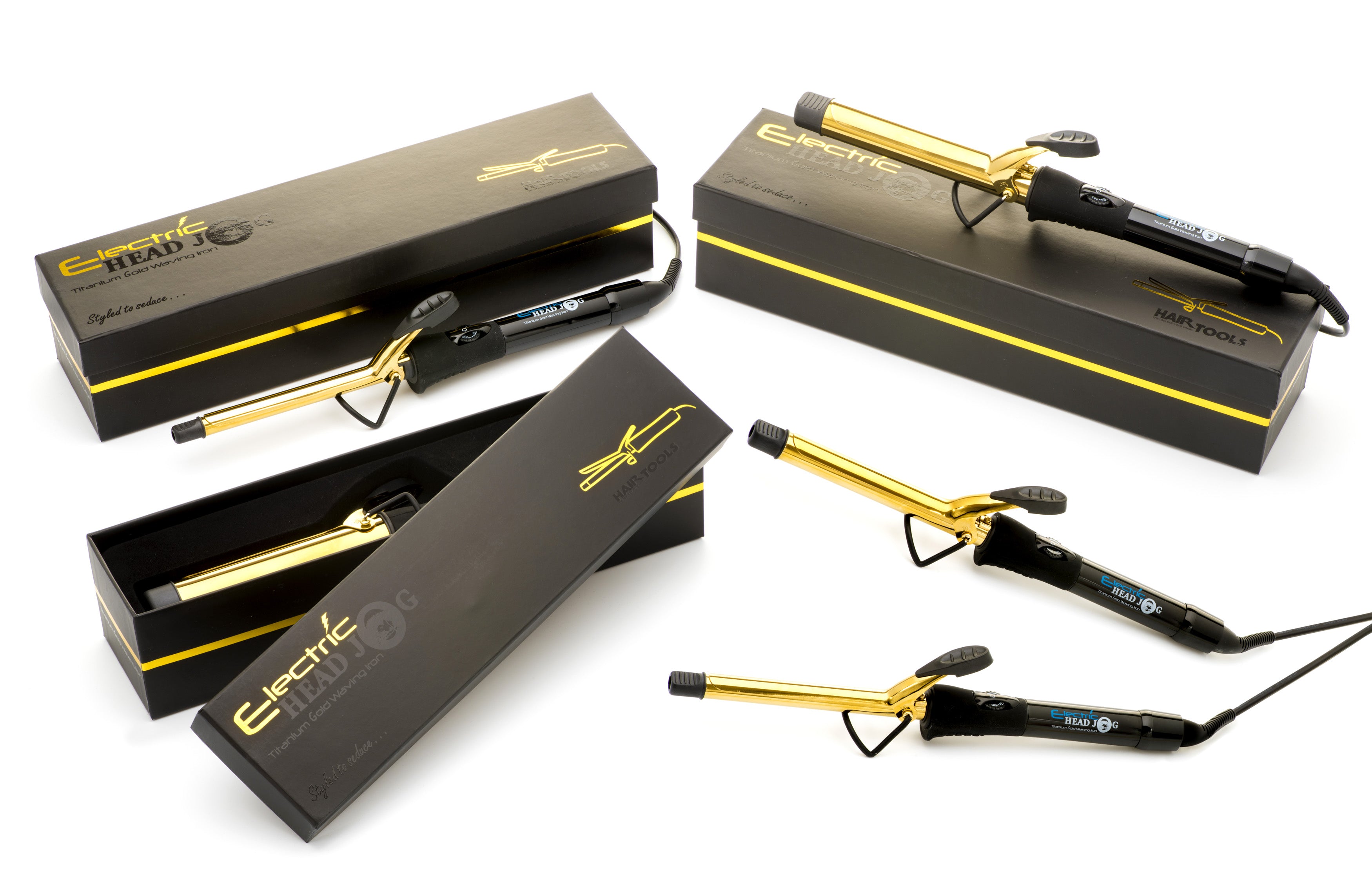 Electric Head Jog Titanium Gold Waving Iron 13mm