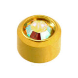 Caflon Regular Studs 24ct Gold Rock Crystal
