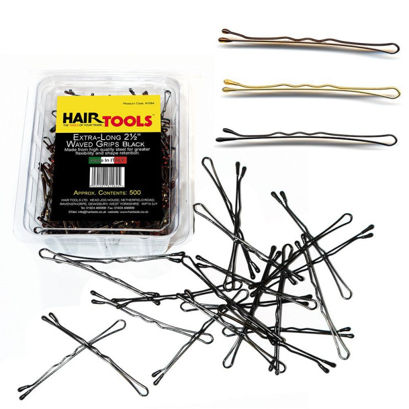 Ex-Long 2.5" Waved Grips - Black (Box 500)