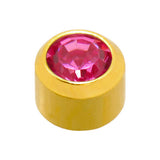 Gold plated 4mm October Birthstone single