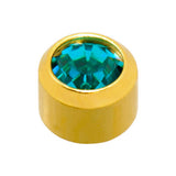 Gold plated 4mm December Birthstone single