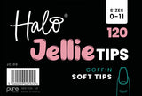 Halo Jellie Nail Tips Coffin, Sizes 0-11, 120