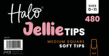 Halo Jellie Nail Tips Medium Square, Sizes 0-11, 480