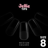 Halo Jellie Nail Tips Medium Square, Sizes 8, 50 One Size