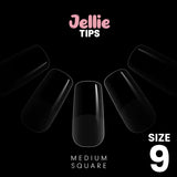 Halo Jellie Nail Tips Medium Square, Sizes 9, 50 One Size