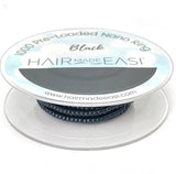 Hair Made Easi Silicone Lined Pre-Loaded Nano Rings Black (1000)