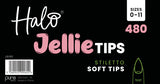 Halo Jellie Nail Tips Stiletto, Sizes 0-11, 480