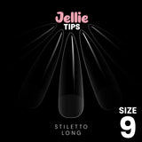Halo Jellie Nail Tips Stiletto Long, Sizes 9, 50 One Size