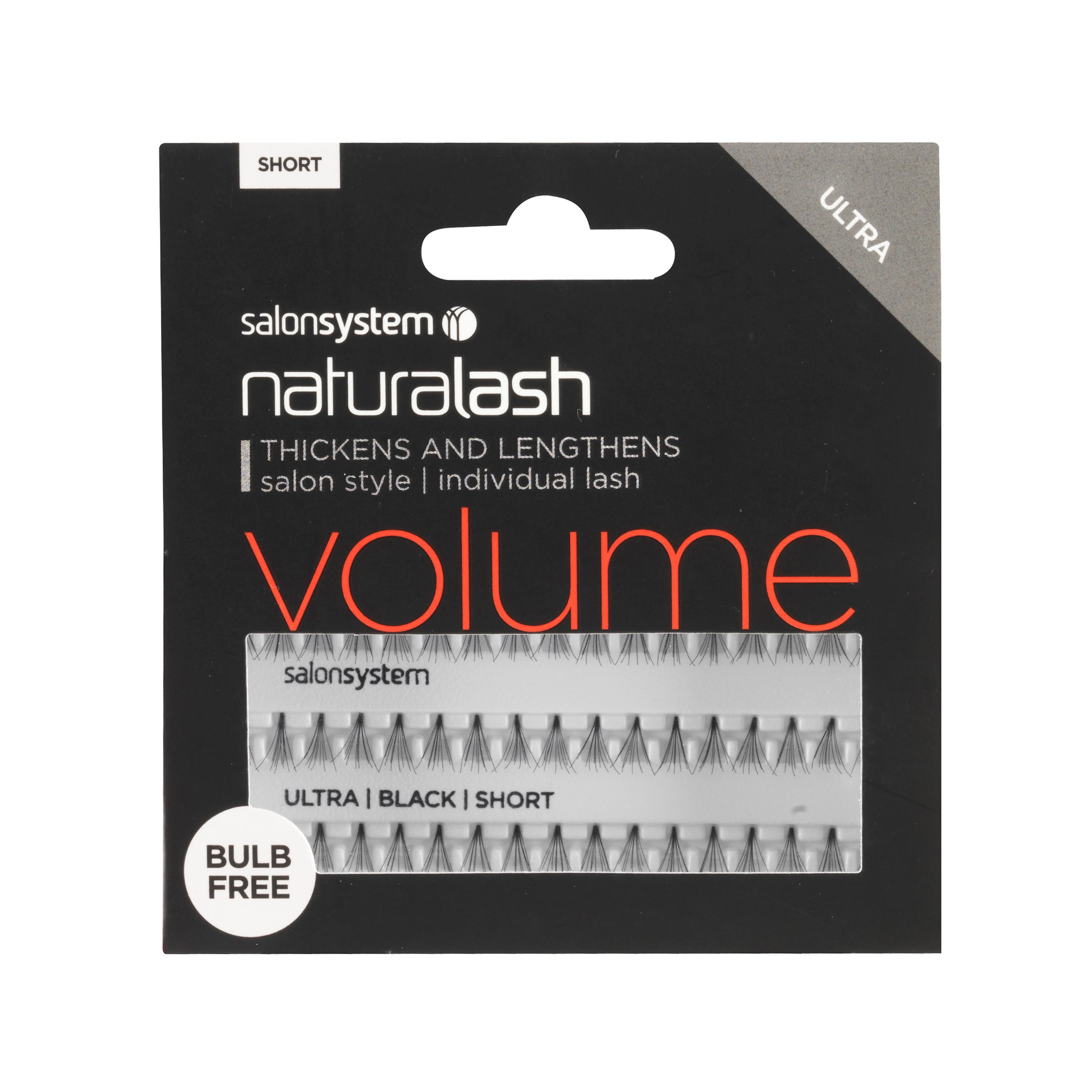Salon System Naturalash Individual Lash - Bulb Free Black Short