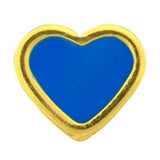 Caflon Fashion Gold Plate Heart 6mm Blue