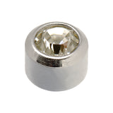 Caflon studs white stainless April birthstone - Pack of 12