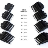 Wahl Comb Set 1-8 Black Taper Clippers In Caddy