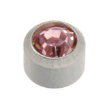 Caflon White Stainless June Birthstone studs - single