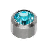 Caflon White Stainless March Birthstone studs - single